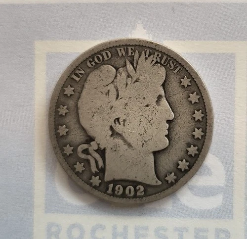 1902 Barber Half Dollar Good Condition  - C9902