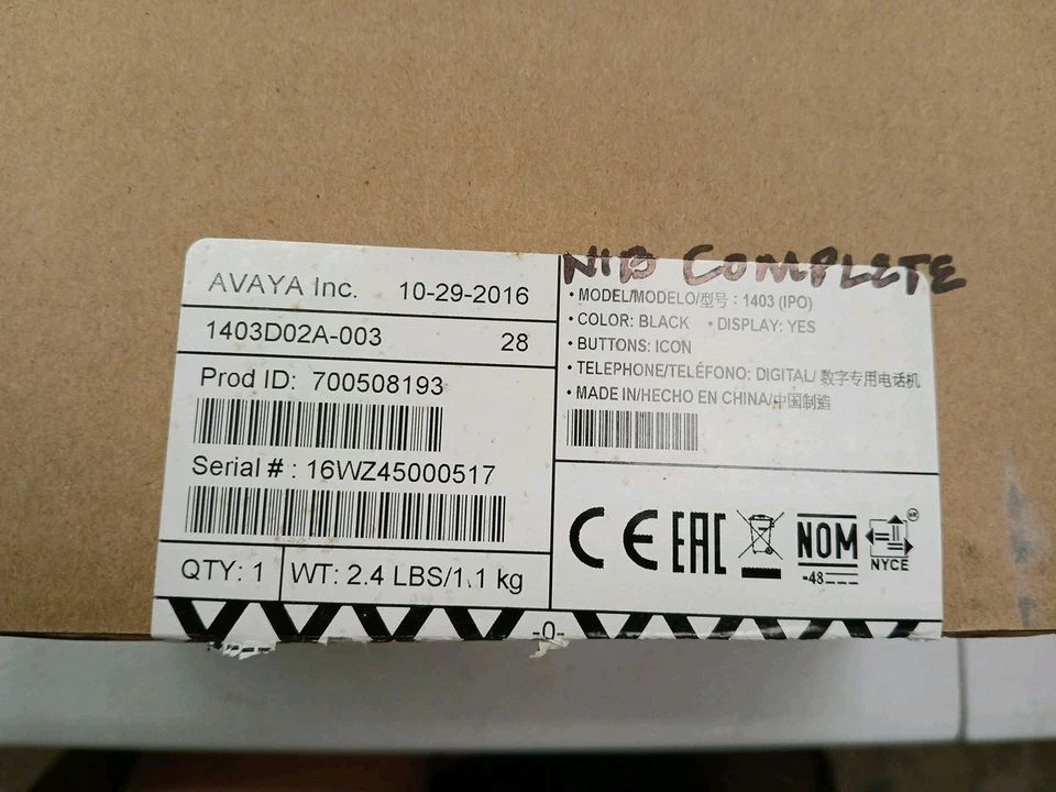 Avaya 1403 TELESET FOR IPO ICON - 700508193 - ECS - Image 2 of 4