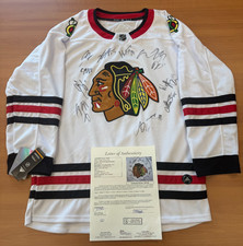 Chicago Blackhawks 24-25 Team Signed Jersey Bedard +11 JSA Authentication Letter