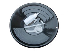 12" Black Gold Pan - Panning Kit, Bottle Snuffer,  Vial - Mining Prospecting