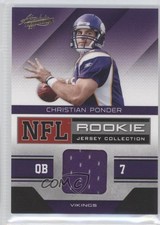 2011 Absolute Memorabilia NFL Rookie Jersey Collection Christian Ponder #8 0f3