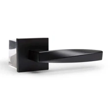 McBowery Convex Matte Black Privacy Bed/Bath Modern Door Handle (Left Hand)
