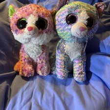 Ty Whimsy And Sophie Cat Lot 10” Beanie Boos No Hang Tags