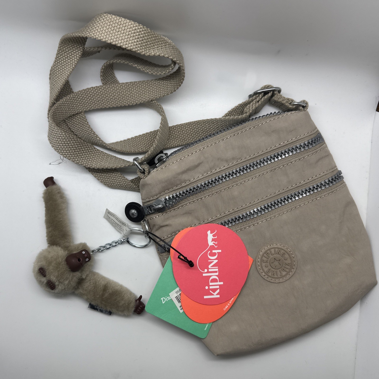 Kipling Alvar XS Crossbody Mini Bag Caffelatte Brown Tan AC7098 - NWT Rare Color