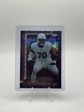 2025 Topps Chrome Football NFL Paris Johnson Jr. Neon Pulse Refractor SSP #3 