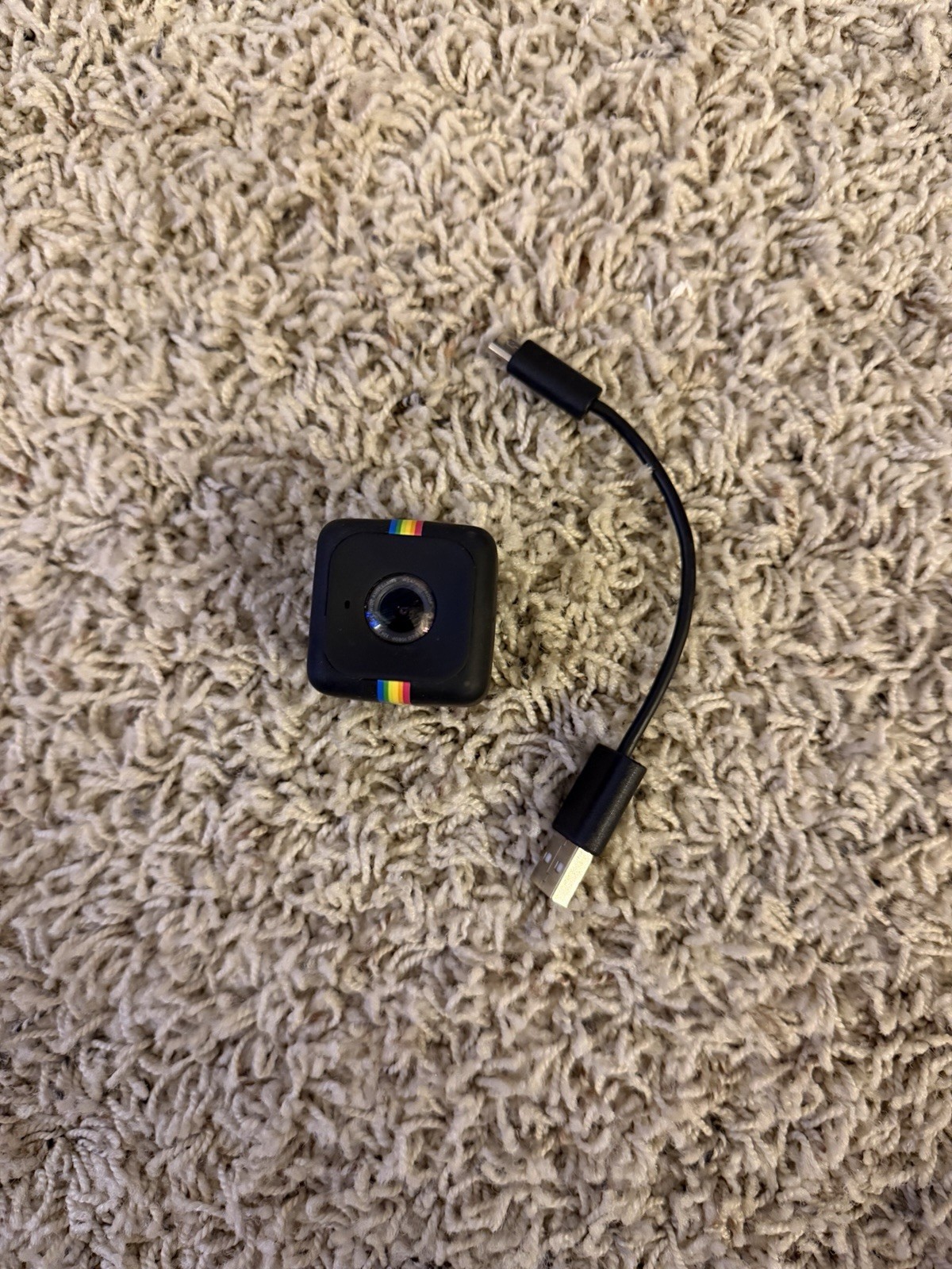 Polaroid Cube HD Magnetic Action Camera Black Tested With Power Cord!!!
