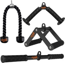 Cable Machine Attachment Set for Gym  Home Workouts, LAT Pulldown Attachments w