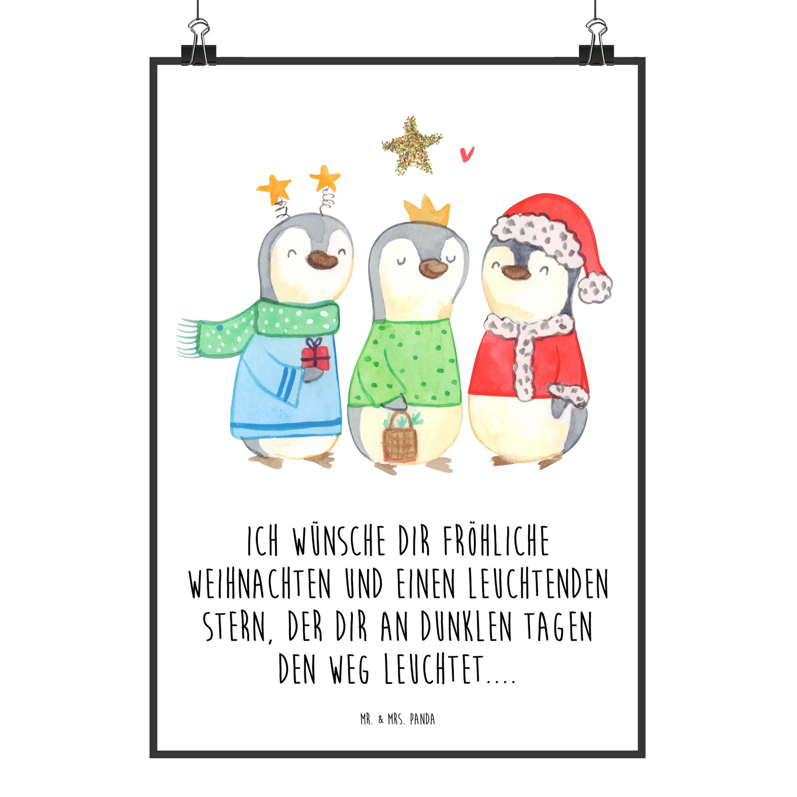 Poster Winterzeit Heilige drei Könige - Geschenk Weihnachtsdeko Advent