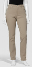 Gloria Vanderbilt Women's Brown Amanda Colored Twill Straight Pants Size: 12