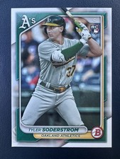 Tyler Soderstrom RC - 2024 Bowman Baseball #15 Rookie Card - Oakland Athletics. rookie card picture