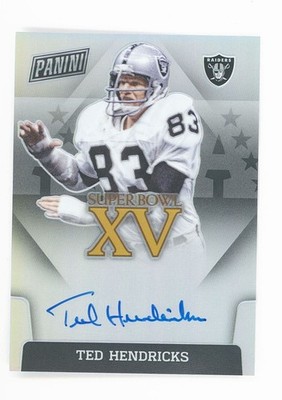 2020 Panini Super Bowl Xv TED HENDRICKS   On Card Auto