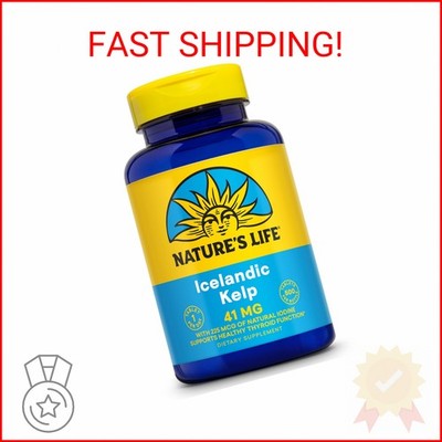 Nature s Life Icelandic Kelp 41 mg - Iodine Tablets, Sea Kelp Seaweed Supplement