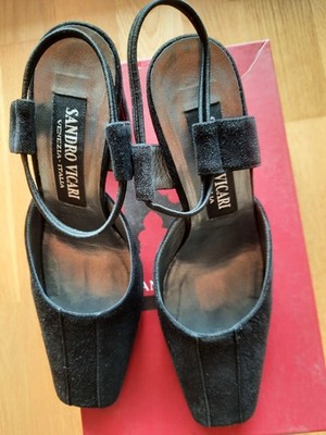 SANDRO VICARI Größe 36 Slingpumps  Made in Italy  Designer   Elegante Schuhe