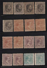 1888 Vintage Caribbean Correos collection stamps scott P1-P5, P8-P17, P28,P29