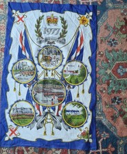 Vintage 1977 Queen Elizabeth Silver Jubilee Tea Towel London