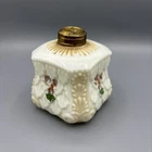 Dugan Indiana Glass Lamp Base Milk Glass Crocodile Tears Vintage As-Is