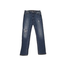 Calvin Klein Jeans Ultimate Skinny Distressed Womens W29x30L Blue Denim Mid Rise