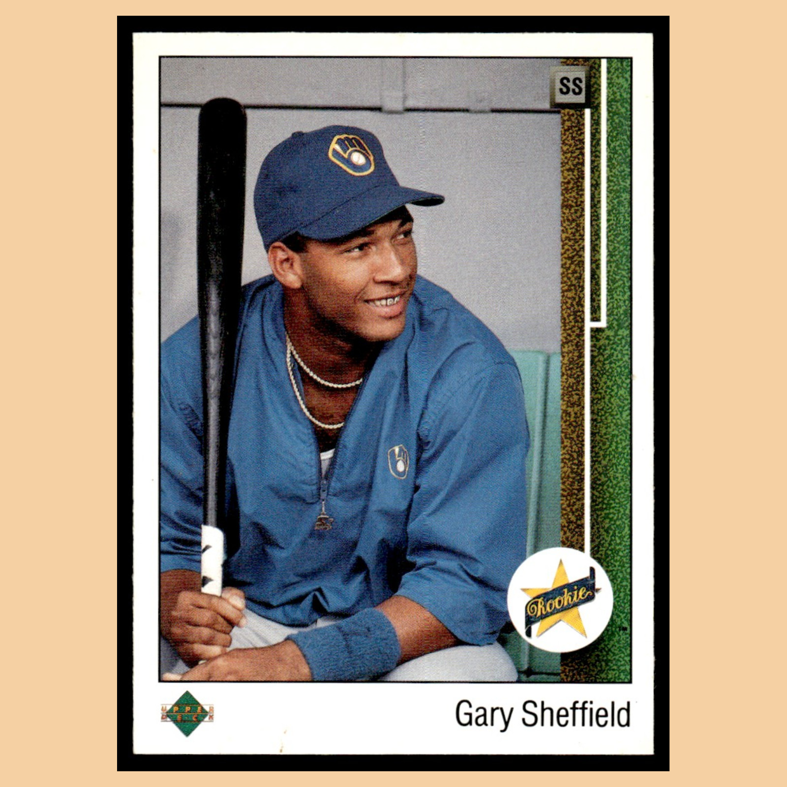 Gary Sheffield #13 1989 Upper Deck Milwaukee Brewers Baseball Card MLB NM