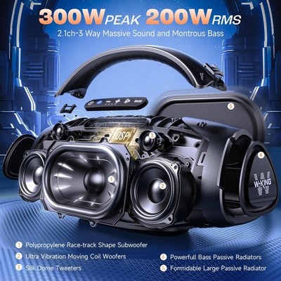 W-KING X20 300W PEAK 200W RMS Tragbarer Lautsprecher (MwSt. enthalten)