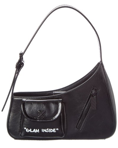 Off-White™ Jitney Leather Hobo Bag Women's Black