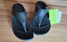 Crocs - Damen Zehentrenner, schwarz, Größe W9