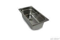 "1\" Edelstahl SpüLbecken Camping SpüLe Waschbecken Womo 325X176X100 + 25Mm Ablauf"
