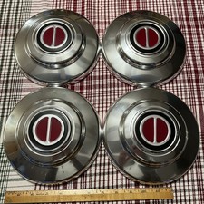 4 Nos Ford E57a-1130-aa Dog Dish Center Cap 1986-1997 Ranger Bronco Ll Truck Red