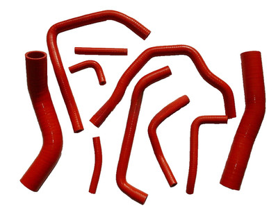 9PCS Silicone Radiator & Heater RED Hose For Nissan Pulsar GTI-R RNN14 SR20DET