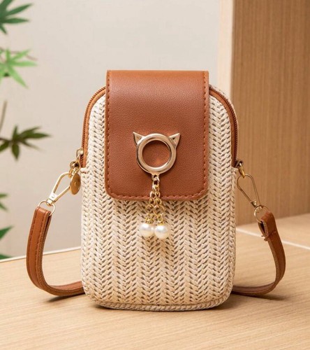 Nuevo bolso bandolera de paja de moda para mujer - Imagen 3 de 6