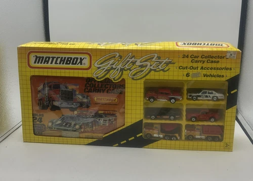 Matchbox Gift Set Case 6 Vehicles Vintage 1993 Cut Out Accessories Sealed Rare
