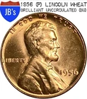 1956 (P) Lincoln Wheat Cent Penny 1c - UNCIRCULATED (BU)