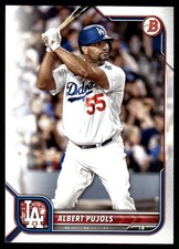 Albert Pujols 2022 Bowman #39 Los Angeles Dodgers FREE SHIPPING AutographDen