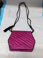 Valentino Garavani Pink And Black Silk Evening Bag