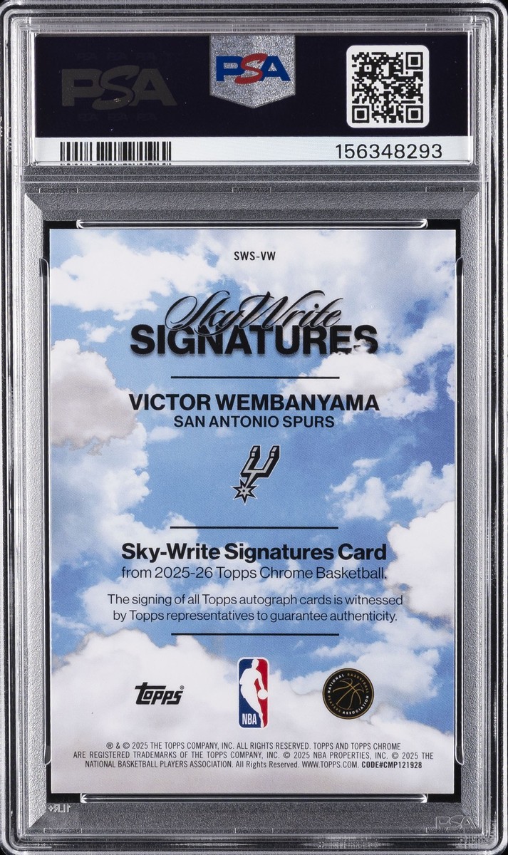 2025-26 Topps Chrome - Sky-Write Signatures Victor Wembanyama #SWS