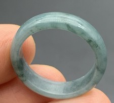 Video Certified Green Natural A JADE Jadeite Circle RING USA. 6.75    419752