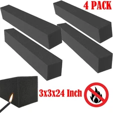 4 Pack 3" x 3" x 24" Acoustic Studio Soundproofing Foam Corner Block Bass Traps