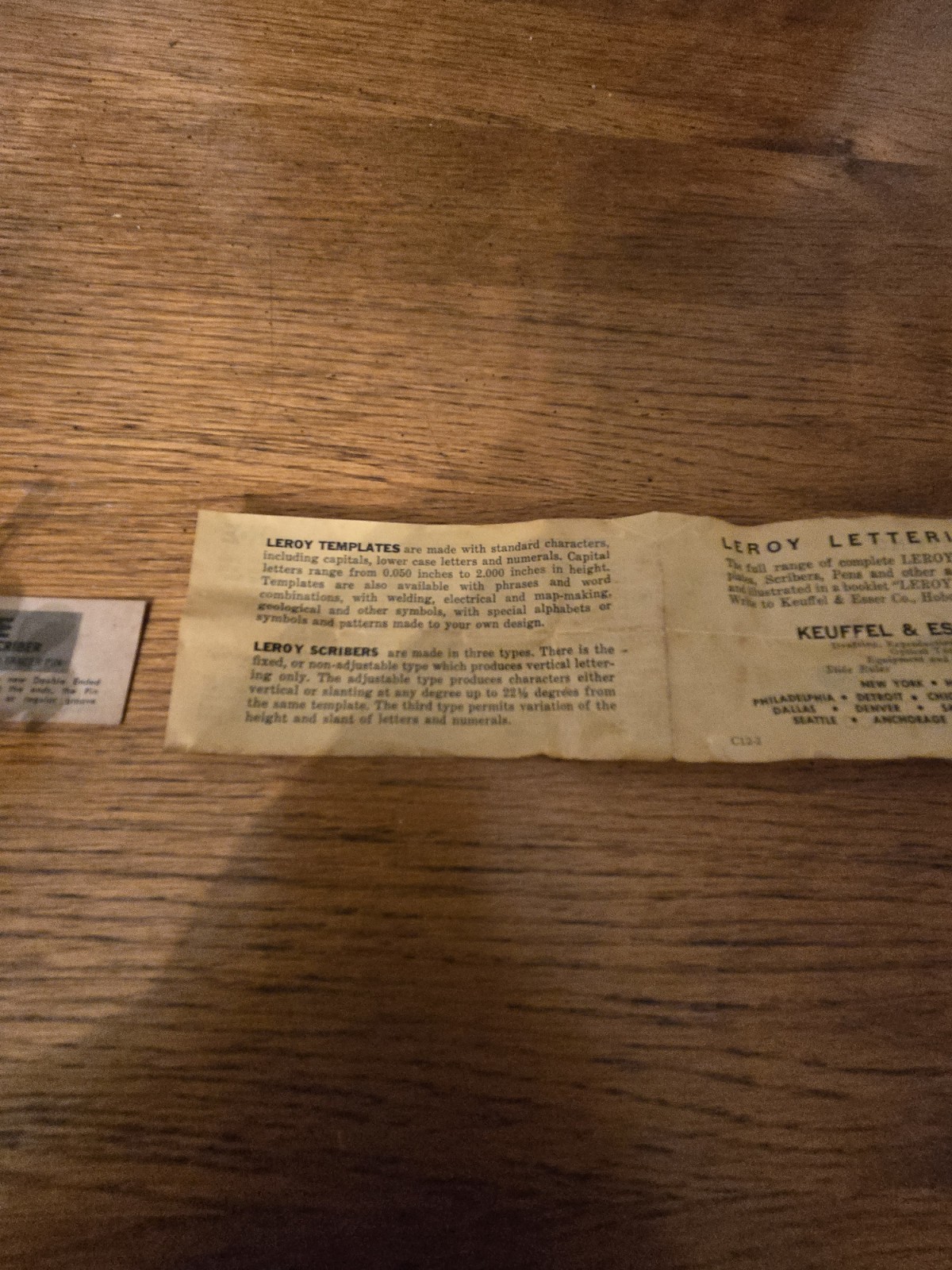 Vintage LeRoy K*E Model 3237-2 Adjustable Scriber For Lettering, Drafting USA 