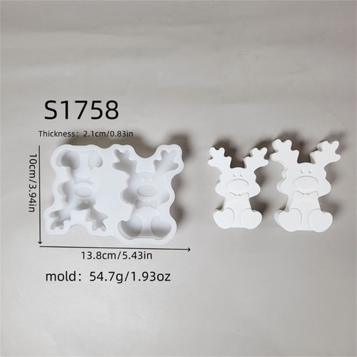Christmas Elks Silicone Mold For Resin Making Home Decoration - Picture 8 of 8