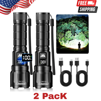 SKYFIRE 1500000LM LED Flashlight Rechargeable Zoom Fire Starter Waterproof
