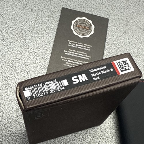 SECRID SLIMWALLET NERO OPACO E ROSSO - Foto 3 di 8