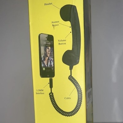 Retro Cell Phone Handset, Anti-Radiation Vintage Wired Telephone Headphones New