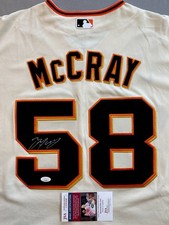 SAN FRANCISCO GIANTS- GRANT McCRAY AUTOGRAPH #58 CREAM JERSEY JSA CD05048