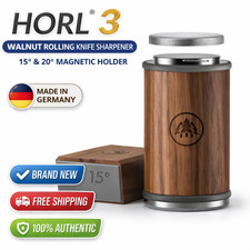 New HORL  3 Walnut Rolling Knife Sharpener Ma...