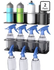 2 Pack WALMANN Spray Bottle Holder Wall Mount Metal Garage Aerosol Can Organizer