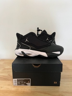 Jordan Max Aura 4 Black Metallic Silver White Size 10