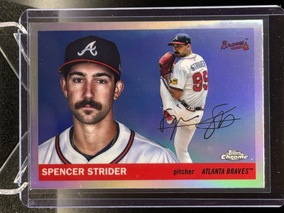 Spencer Strider 2025 Topps Chrome Platinum Refractor #148 - Atlanta Braves