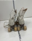 Vintage Roller Skate ( Chicago Roller Skate Co.) White Leather — photo 2