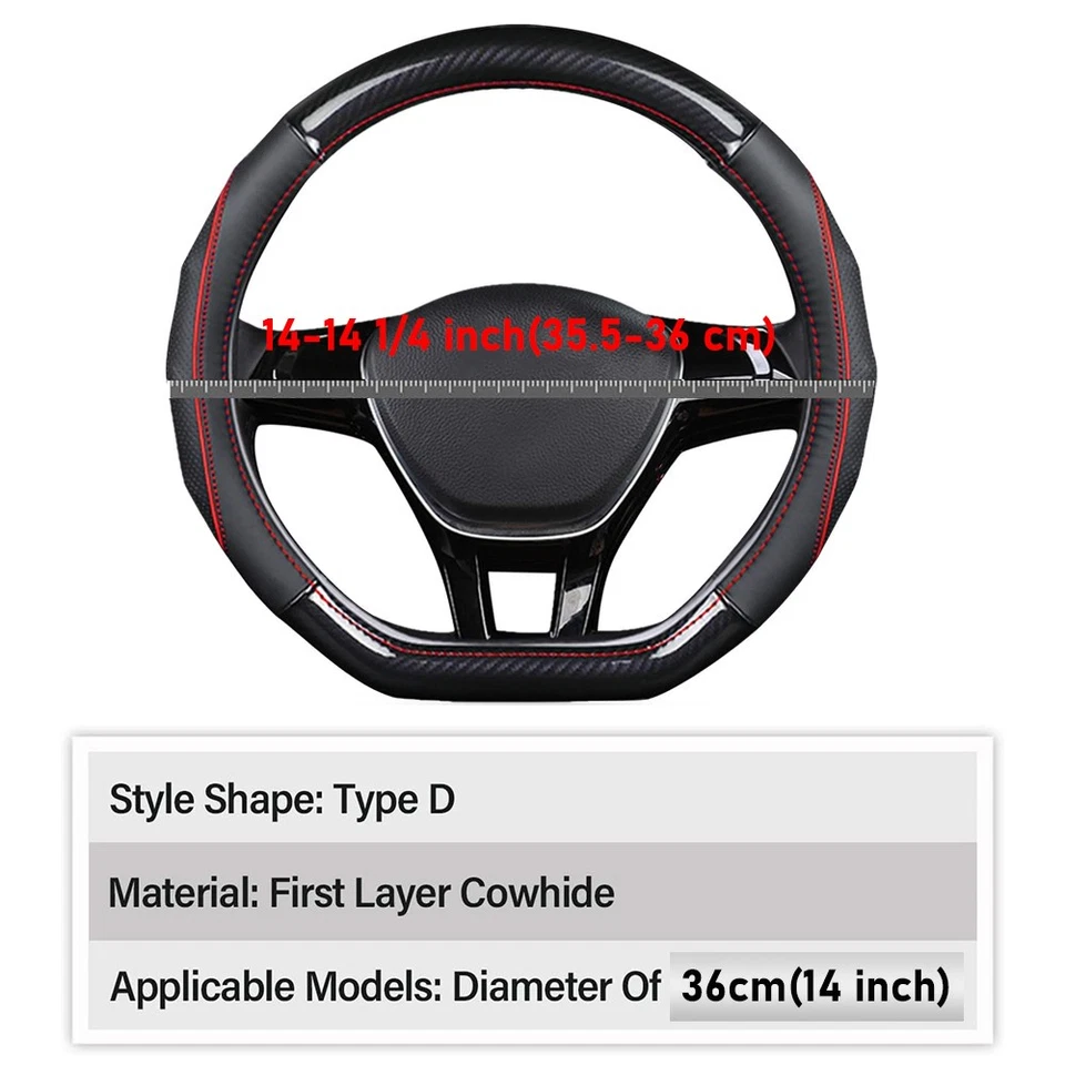 Customized for Lotus Eletre Evora Flat Bottom Steering Wheel Cover 14'' Leather Foto 3 de 4