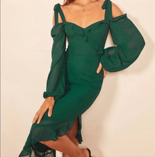 Reformation Breeze Cold Shoulder Midi Dress Size 4