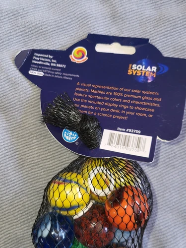 Mega Marbles Net Bag Solar System Shooter Educational Colorful Sensory Age 5+ - Picture 2 of 3